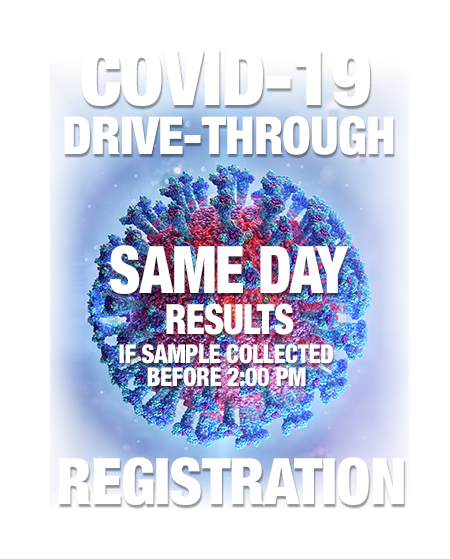 Registration COVID 19 Testing Pop Up